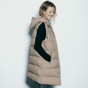 Zara Long Puffer Vest